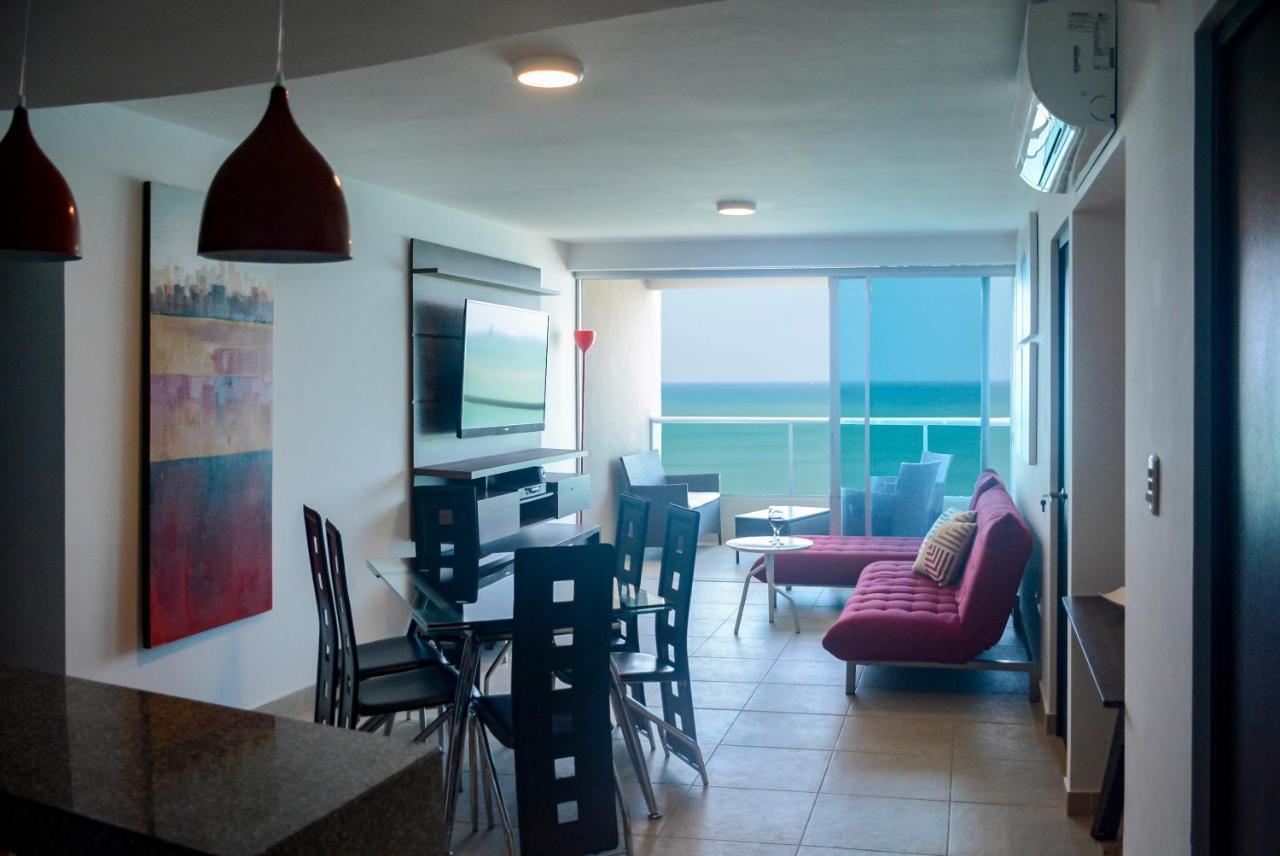 Lindo Departamento Al Pie De Playa Edificio Torre Oceanica Daire Salinas  Dış mekan fotoğraf